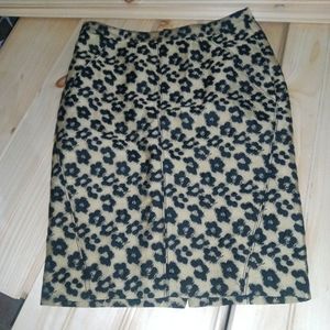 Ann Taylor Gold & Black Skirt Size 4